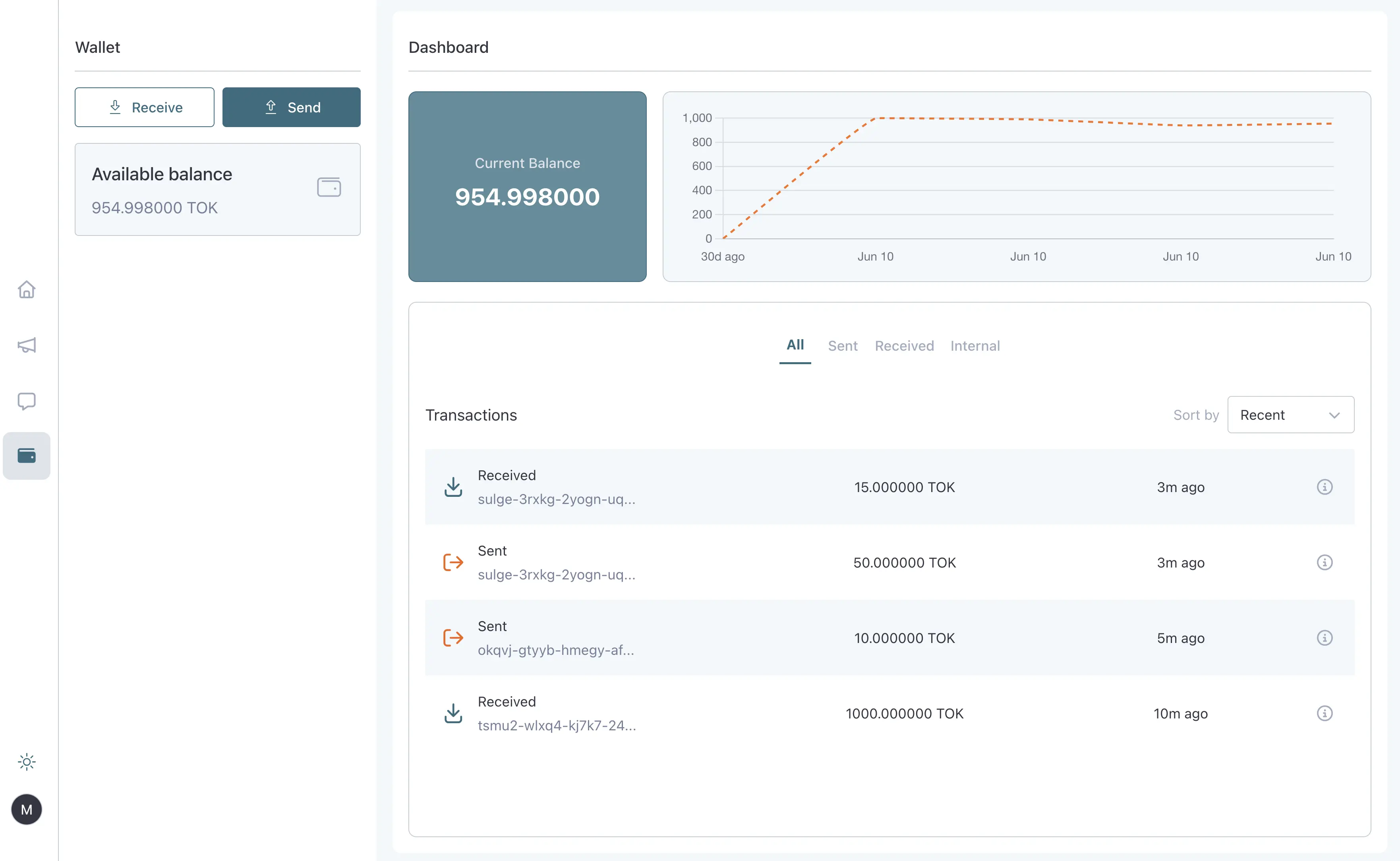 Dappster wallet and payments interface